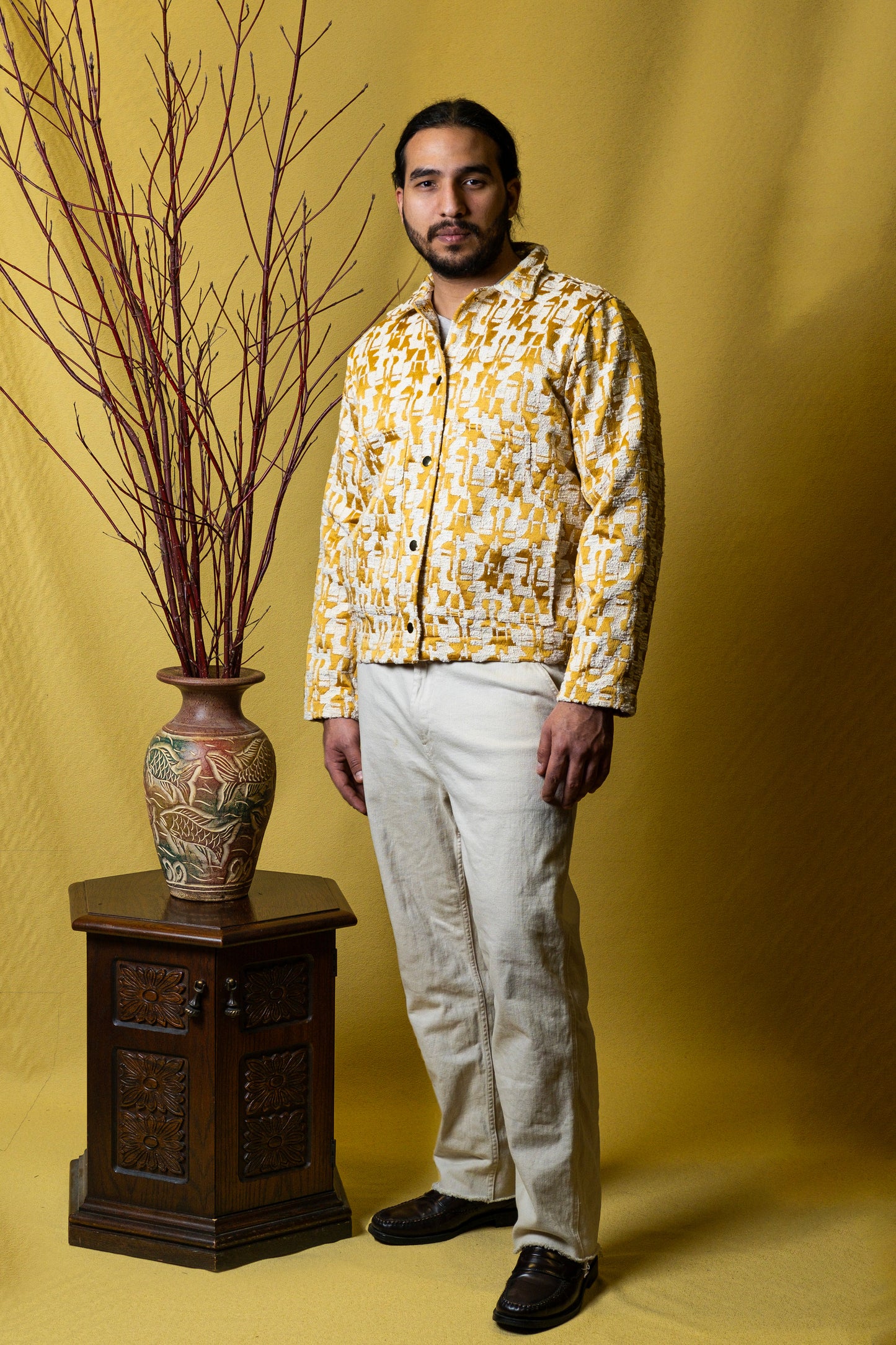 La Chaqueta Boucle Dorado